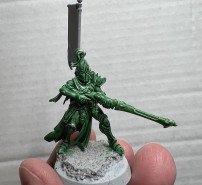 Voidscarred Corsair Green Warrior with Shuriken Rifle